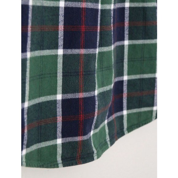DEREK LAM 10 CROSBY Green Navy Blue Tartan Plaid Button Down Shirt 4 100% Cotton - Picture 9 of 15